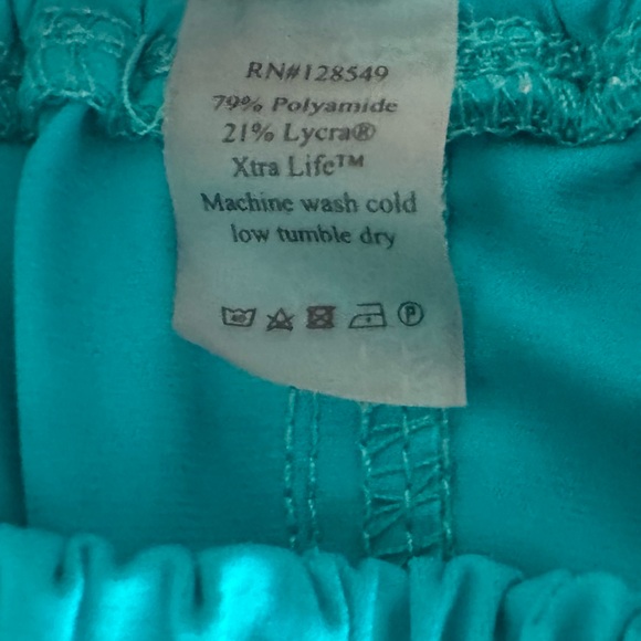 Aviatior Nation - Women's 5 Stripe Teal Athletic Shorts, Size Medium - Picture 3 of 9